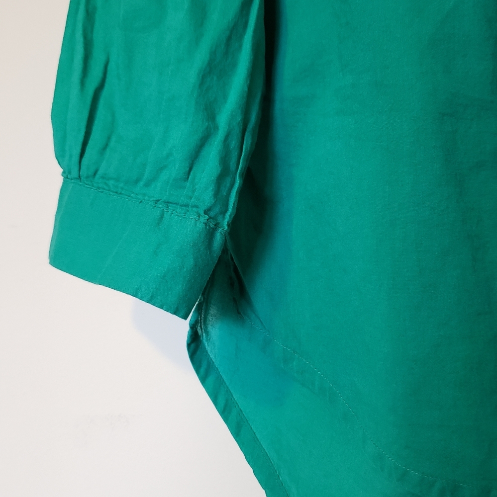 teal button down - Picture 3 of 4
